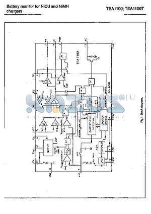 TEA1100T datasheet - Battery monitor for Nicd and NiMH chargers