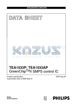 TEA1533AP datasheet - GreenChip SMPS control IC