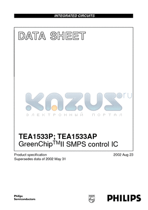 TEA1533P datasheet - GreenChip SMPS control IC