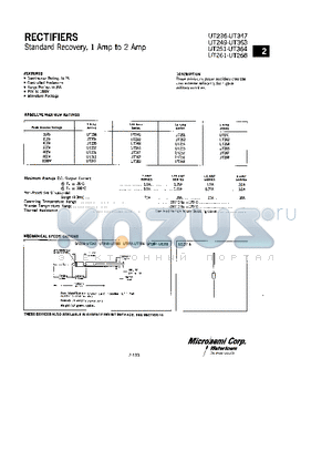 UT237 datasheet - RECTIFIERS