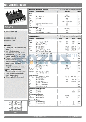 SKIM300GD126D datasheet - IGBT Modules