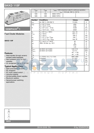 SKKD115F_09 datasheet - Fast Diode Modules
