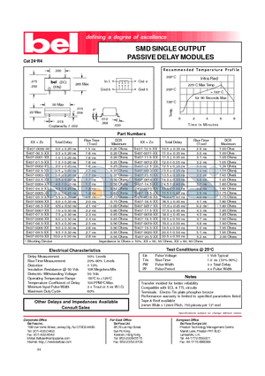 S407-0003-55 datasheet - SMD SINGLE OUTPUT PASSIVE DELAY MODULES