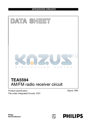TEA5594 datasheet - AM/FM radio receiver circuit
