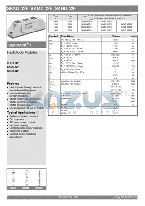 SKKD42F datasheet - Fast Diode Modules