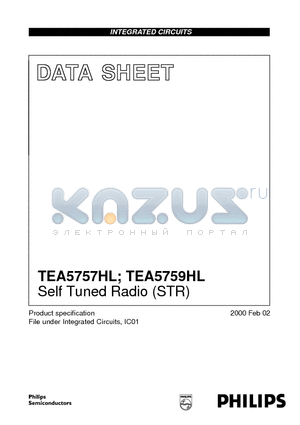 TEA5757HL datasheet - Self Tuned Radio STR