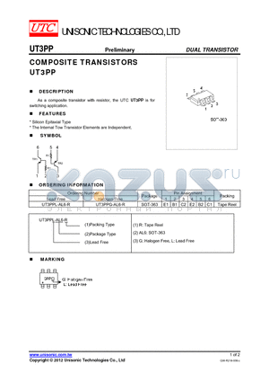 UT3PP datasheet - COMPOSITE TRANSISTORS UT3PP