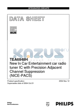 TEA6848H datasheet - New In Car Entertainment car radio tuner IC with Precision Adjacent Channel Suppression