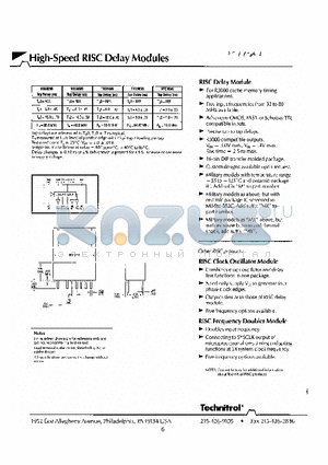 TEC3025 datasheet - High-Speed RISC Delay Modules