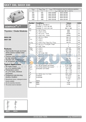 SKKH330/16E datasheet - Thyristor / Diode Modules