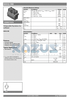 SKKQ350 datasheet - Antiparallel thyristors for softstart