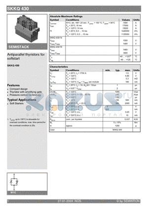 SKKQ430 datasheet - Antiparallel thyristors for softstart