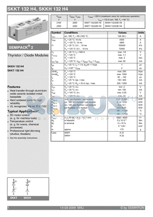 SKKT132H4_09 datasheet - Thyristor Diode Modules