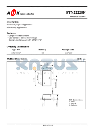 STN2222SF datasheet - NPN Silicon Transistor