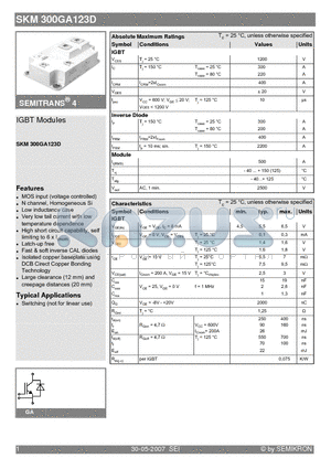 SKM300GA123D_06 datasheet - IGBT Modules