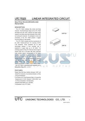 UTC75323 datasheet - LINEAR INTEGRATED CIRCUIT