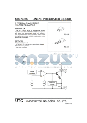 UTC79D24 datasheet - LINEAR INTEGRATED CIRCUIT