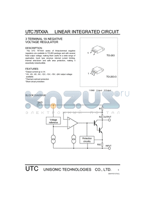 UTC79T12A datasheet - LINEAR INTEGRATED CIRCUIT