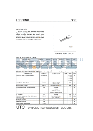 UTCBT169 datasheet - SCR