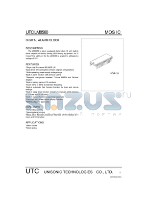 UTCLM8560 datasheet - MOS IC