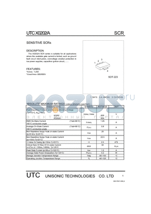 UTCX0202 datasheet - SCR