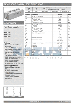 SKMD150F datasheet - Fast Diode Modules