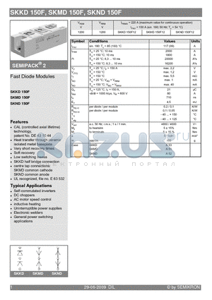 SKMD150F12 datasheet - Fast Diode Modules