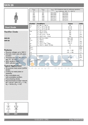 SKN26_10 datasheet - Rectifier Diode