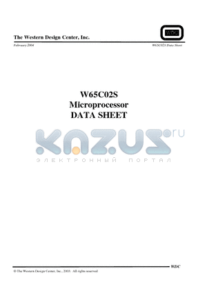 W65C02SQ-14 datasheet - Microprocessor