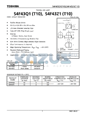 S4F43Z1 datasheet - PANEL CIRCUIT INDICATOR