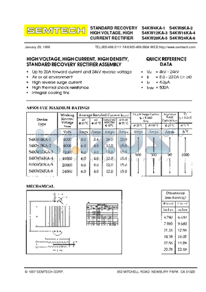 S4KW20KA-5 datasheet - STANDARD RECOVERY HIGH VOLTAGE, HIGH CURRENT RECTIFIER