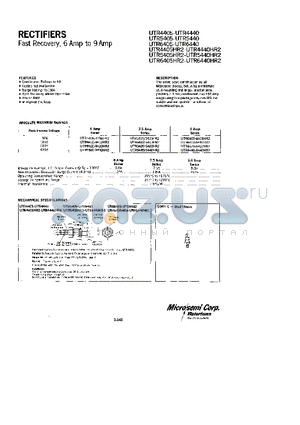 UTR4405 datasheet - RECTIFIERS