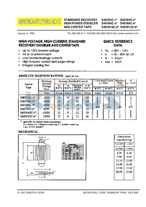 S4KW12C-6 datasheet - STANDARD RECOVERY HIGH POWER DOUBLER AND CENTER TAPS