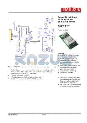 SKPC22-2 datasheet - PRINTED CIRCUIT BOARD