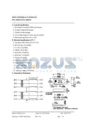 S5049 datasheet - ISDN S-INTERFACE MODULES