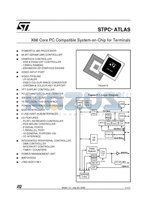 STPC12 datasheet - X86 Core PC Compatible System-on-Chip for Terminals