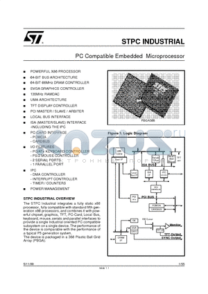 STPCI0166BTI3 datasheet - PC Compatible Embedded Microprocessor