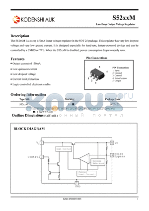 S5215M datasheet - Low Drop Output Voltage Regulator