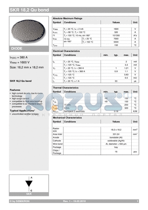 SKR18_10 datasheet - DIODE