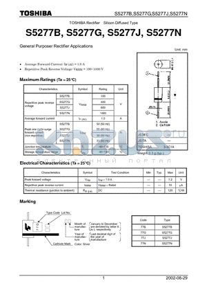 S5277B datasheet - General Purposer Rectifier Applications