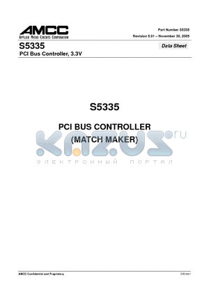 S5335DK datasheet - PCI Bus Controller, 3.3V