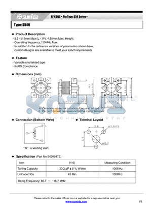 S54N datasheet - RF COILS