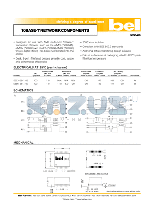 S553-5841-03 datasheet - 10BASE-TNETWORKCOMPONENTS