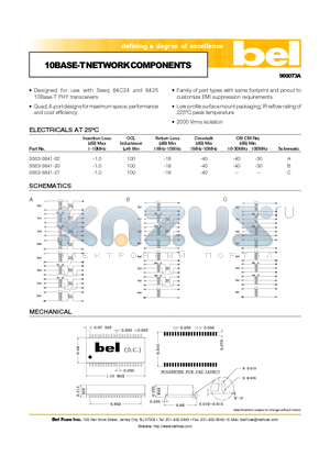 S553-5841-21 datasheet - 10BASE-TNETWORKCOMPONENTS