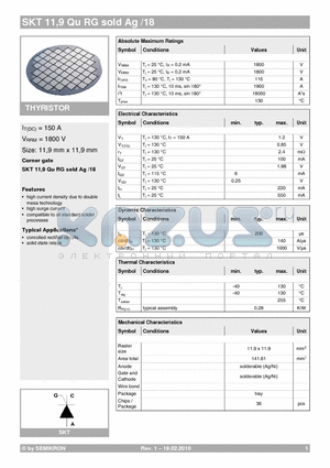 SKT11 datasheet - THYRISTOR