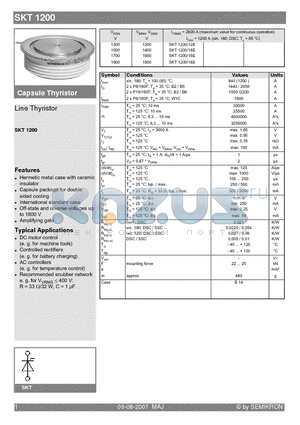 SKT1200/14E datasheet - Line Thyristor