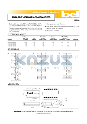 S553-5999-32 datasheet - 10BASE-TNETWORKCOMPONENTS