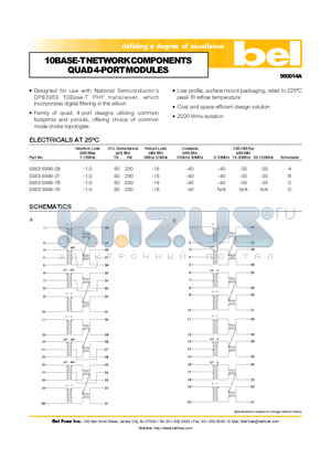 S553-5999-28 datasheet - 10BASE-TNETWORKCOMPONENTS