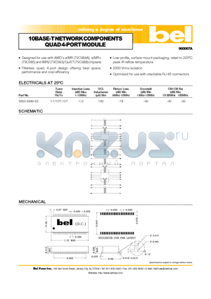 S553-5999-53 datasheet - 10BASE-TNETWORKCOMPONENTS QUAD 4-PORT MODULE
