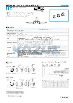 UUD0J331MCL datasheet - ALUMINUM ELECTROLYTIC CAPACITORS